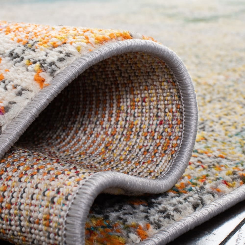 Tapis contemporain en polypropylène gris/or, 91 x 152 cm — vue 4