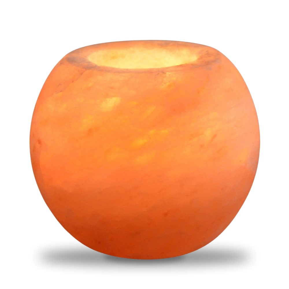 Sfera portacandele di cristallo di sale dell'himalaya 900g - Cristallo