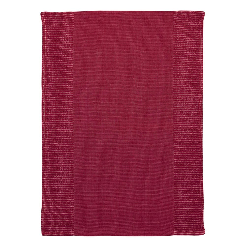 Torchon nid d'abeilles  en coton rubis 50 x 70 cm - Maisons du Monde