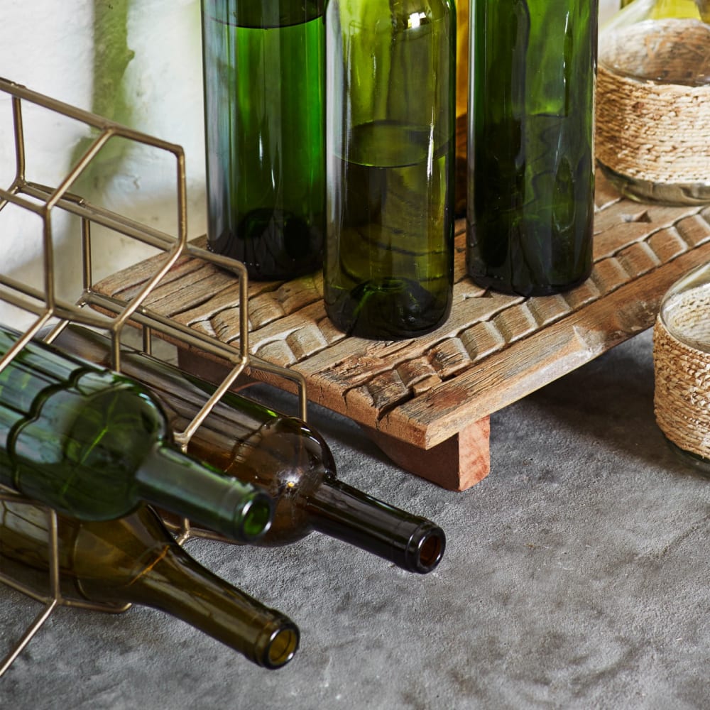 Porte bouteille en fer doré 6 bouteilles - Maisons du Monde