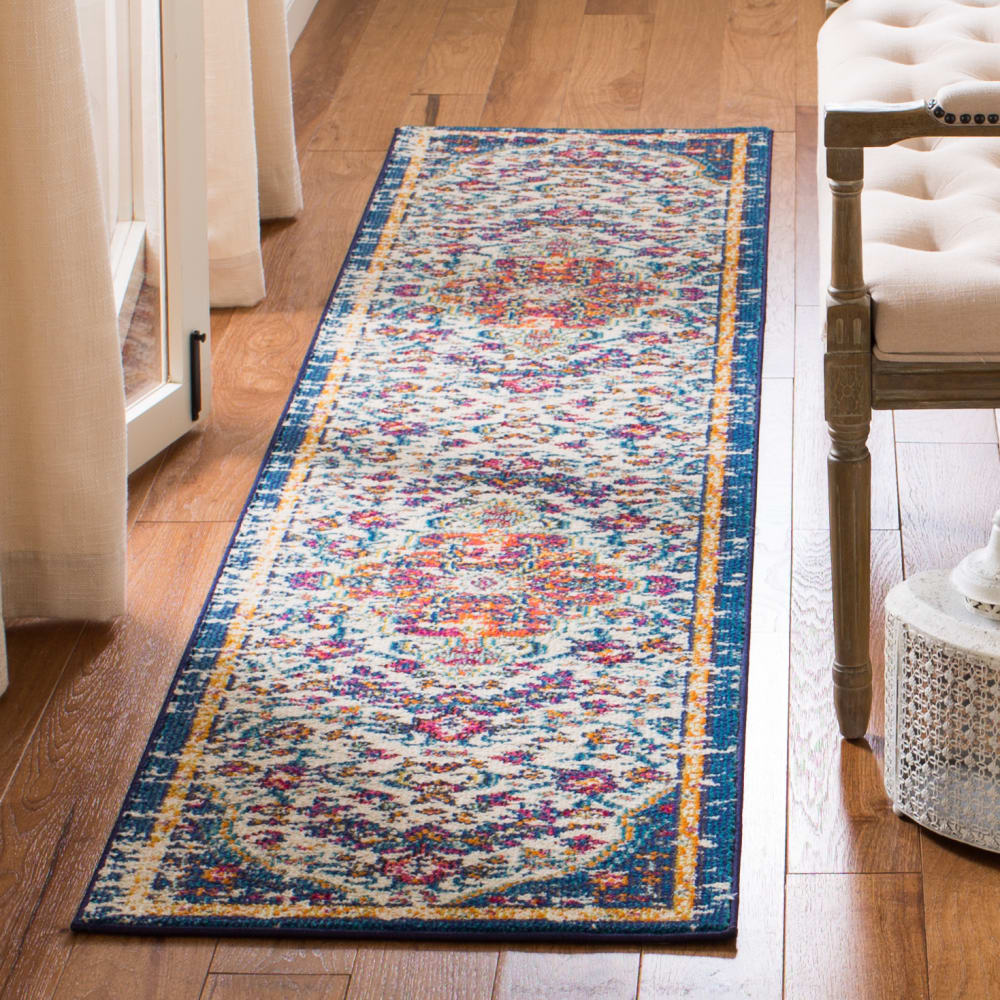 Tapis de transition en polypropylène blanc/orange, 61 x 244 cm — vue 3