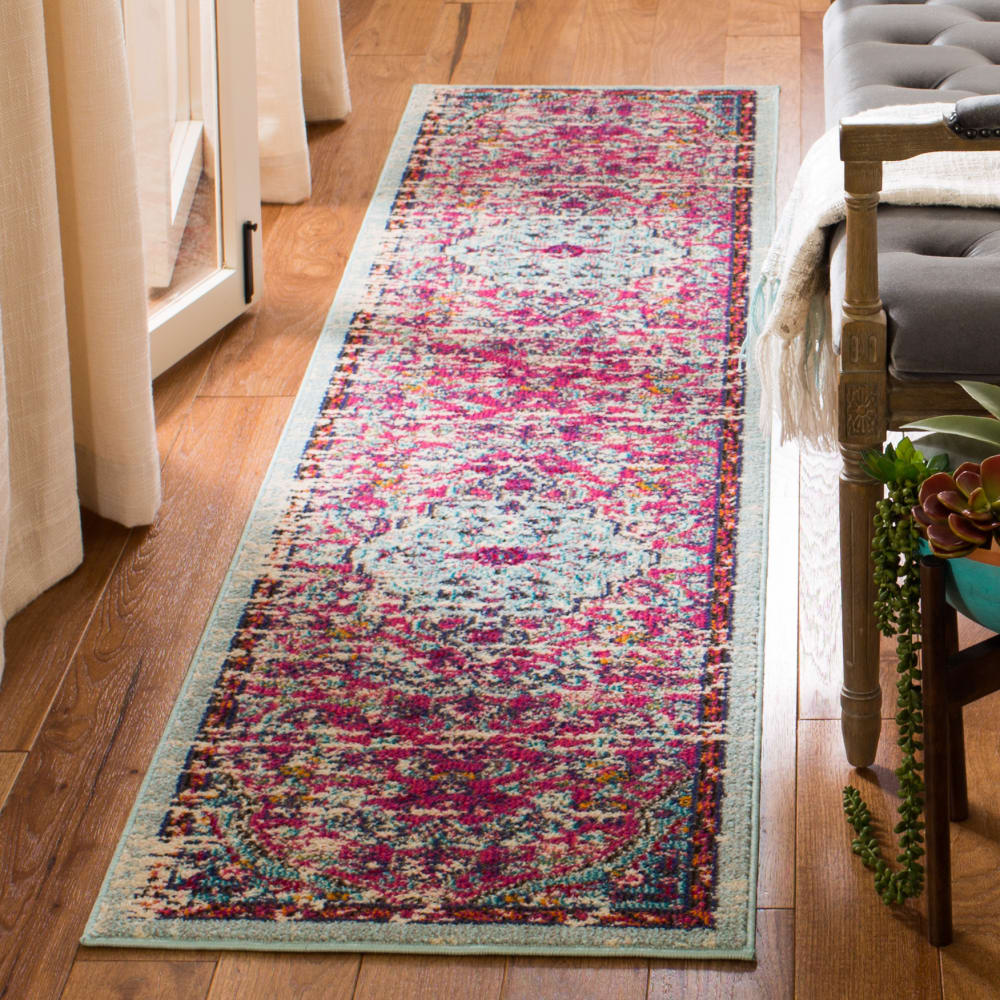 Tapis de transition en polypropylène rose/bleu, 61 x 244 cm — vue 3