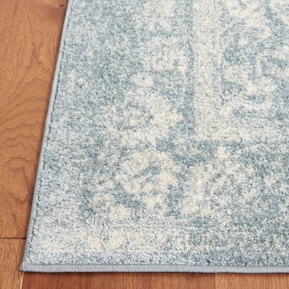 Tapis vintage patiné en polypropylène gris/blanc, 122 x 183 cm — vue 4