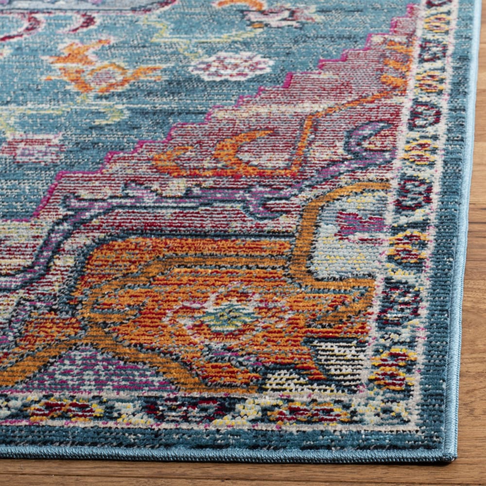 Tapis de transition en polypropylène bleu/rose, 201 x 279 cm — vue 4