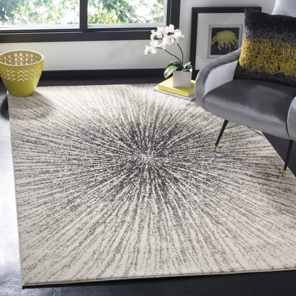 Tapis de transition en polypropylène noir/blanc, 160 x 229 cm — vue 3