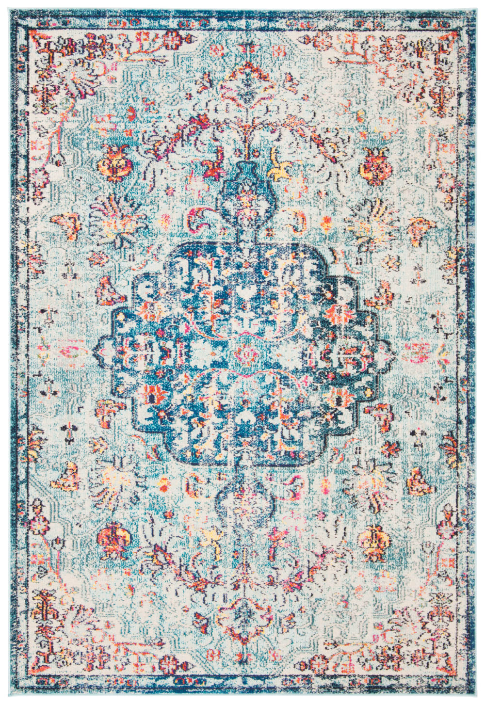 Tapis marineblau/hellblau 122 x 183 cm