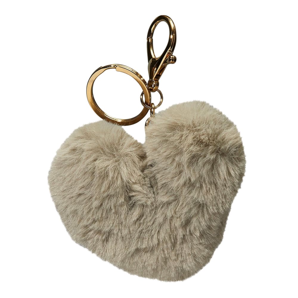 Draeger Paris Porte-clés peluche coeur Gris Pes - Polyester