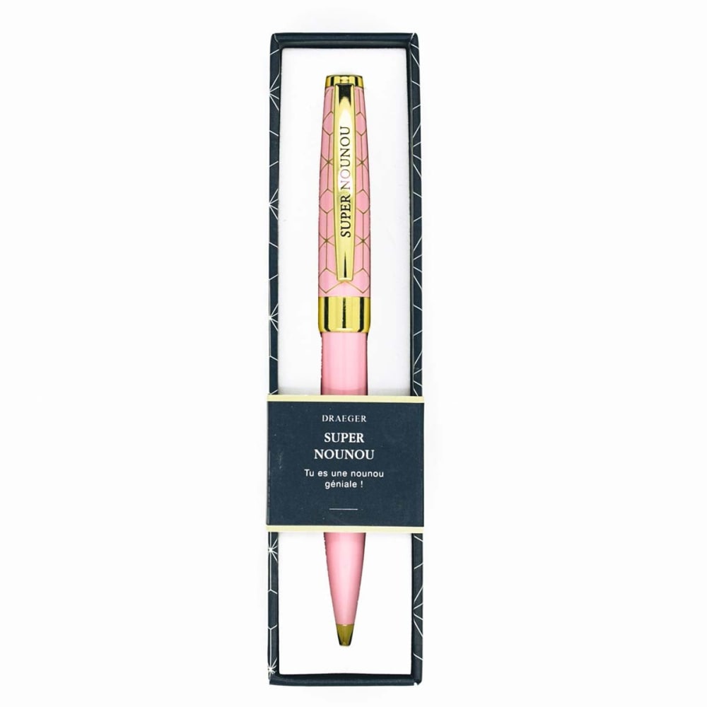 Draeger Paris Stylo personnalisé super nounou Noir Aluminium