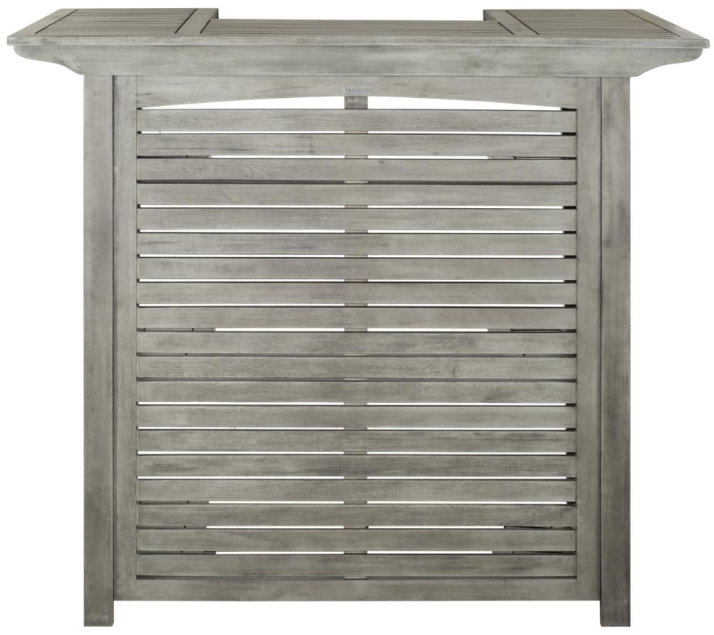 Table de bar en bois d'acacia gris
