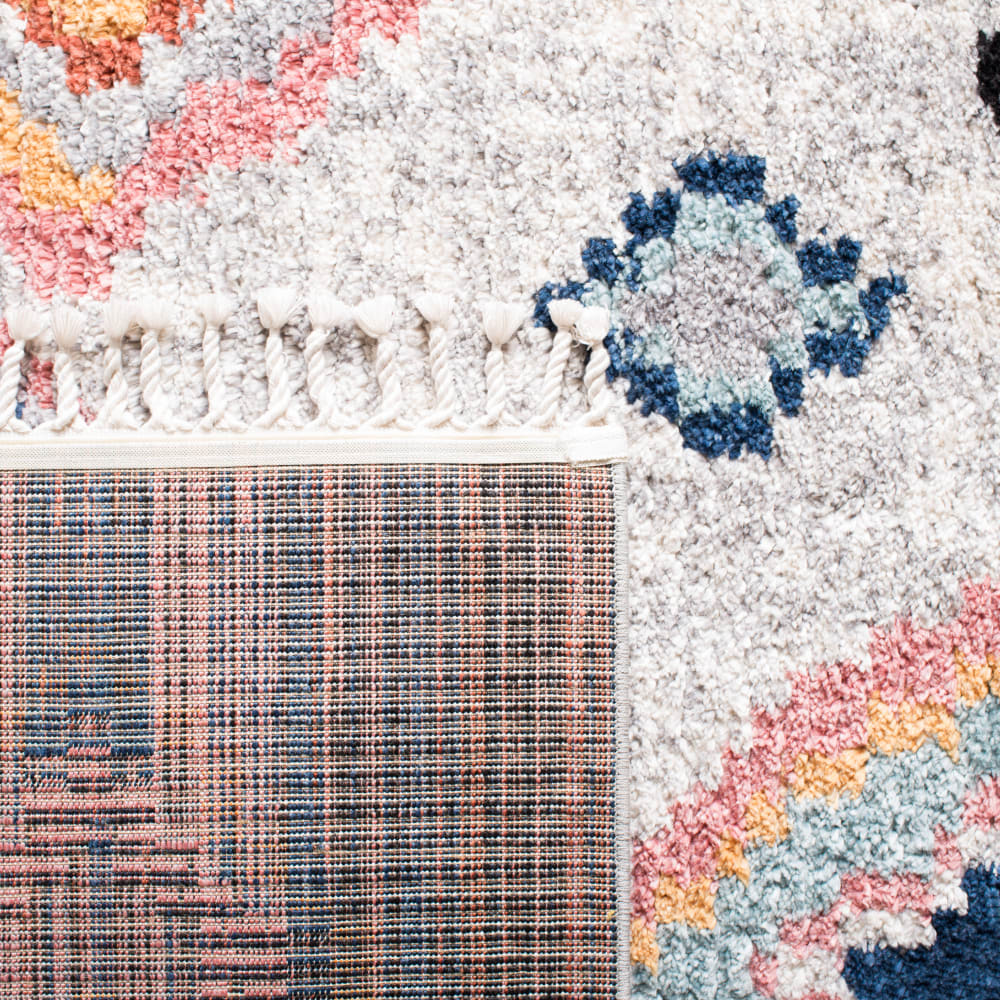 Tapis bohémien en polyester beige/multicolore, 122 x 183 cm — vue 4