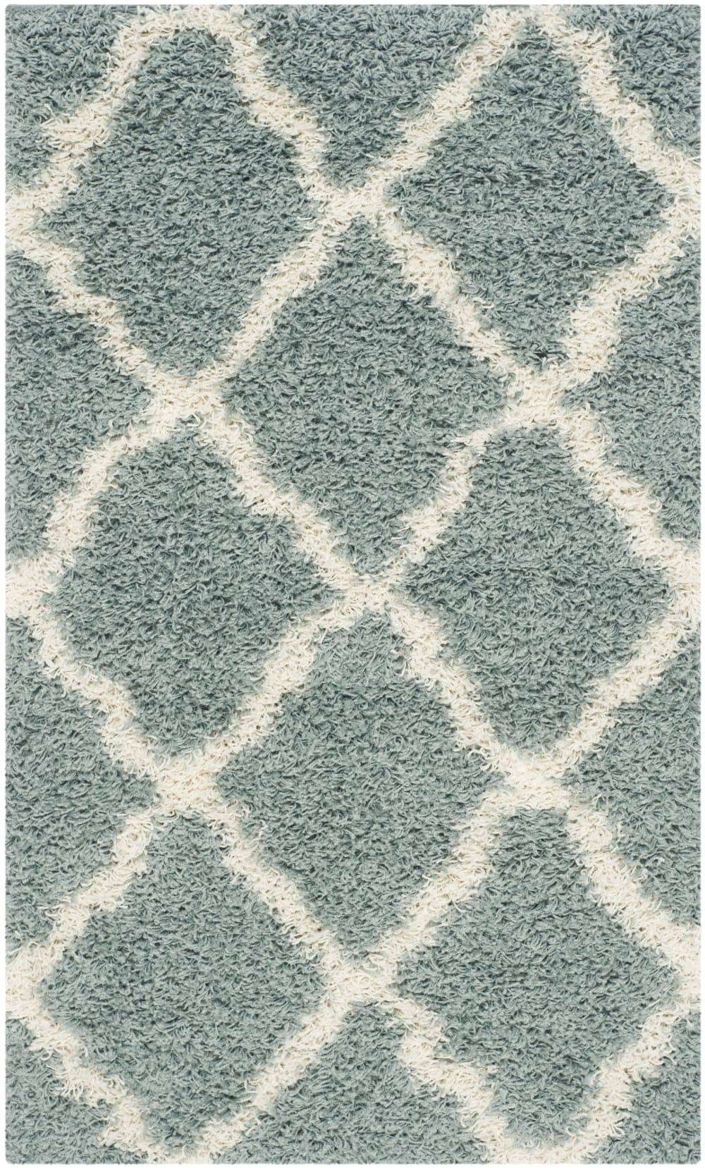 Alfombra de polipropileno verde/blanco, 122 x 183 cm