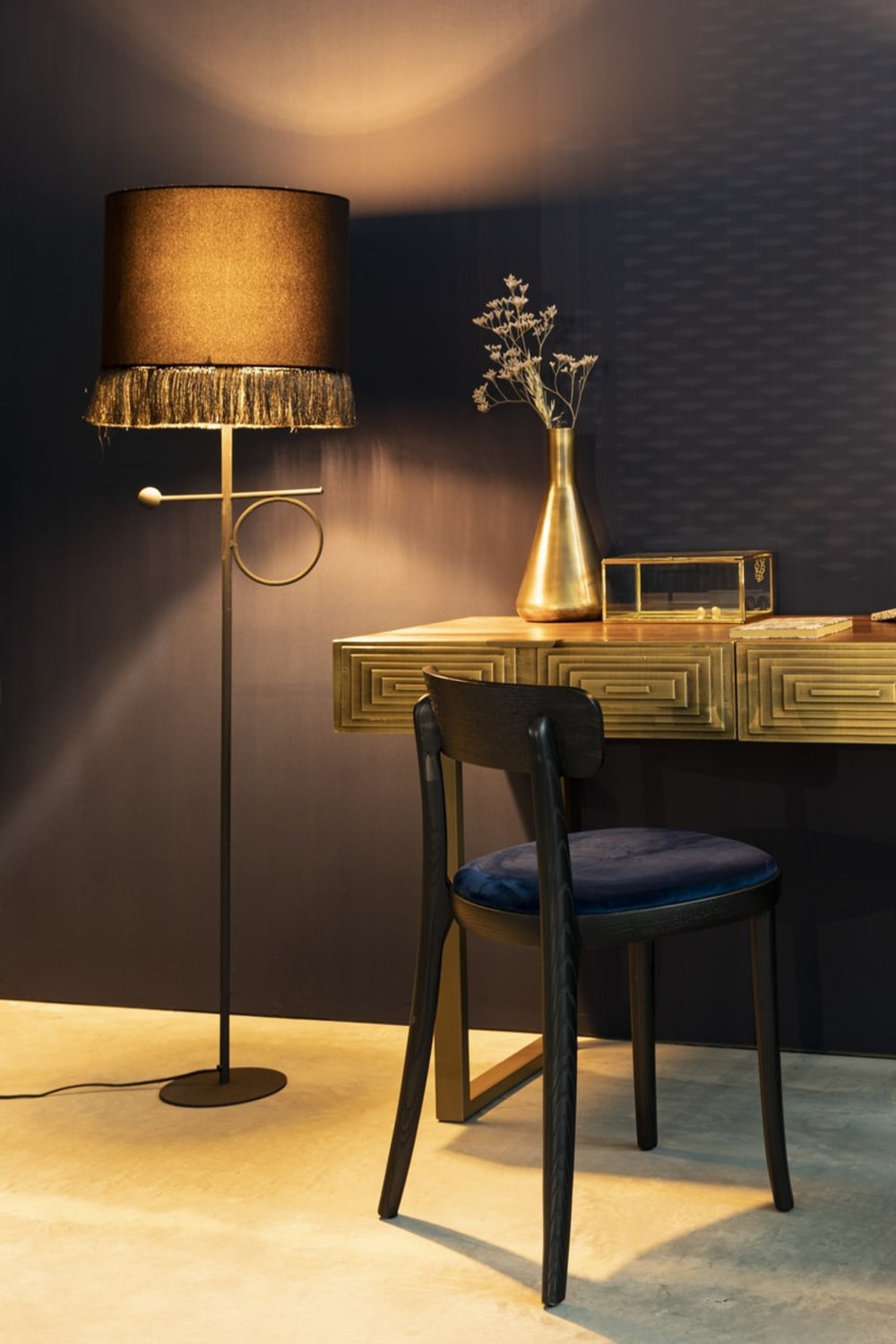 Console en bois de manguier plaquée laiton - Maisons du Monde