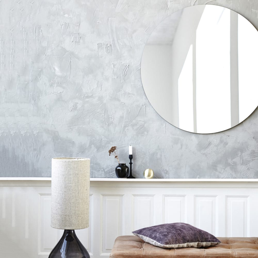 Gran espejo redondo de cristal transparente - Maisons du Monde