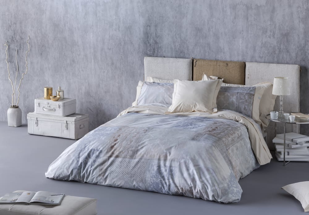 Housse de couette en coton bicolore 140x200