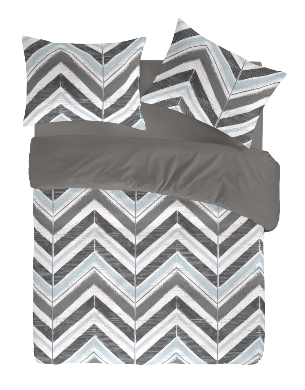 Housse de couette en coton bicolore 155x220 — vue 4