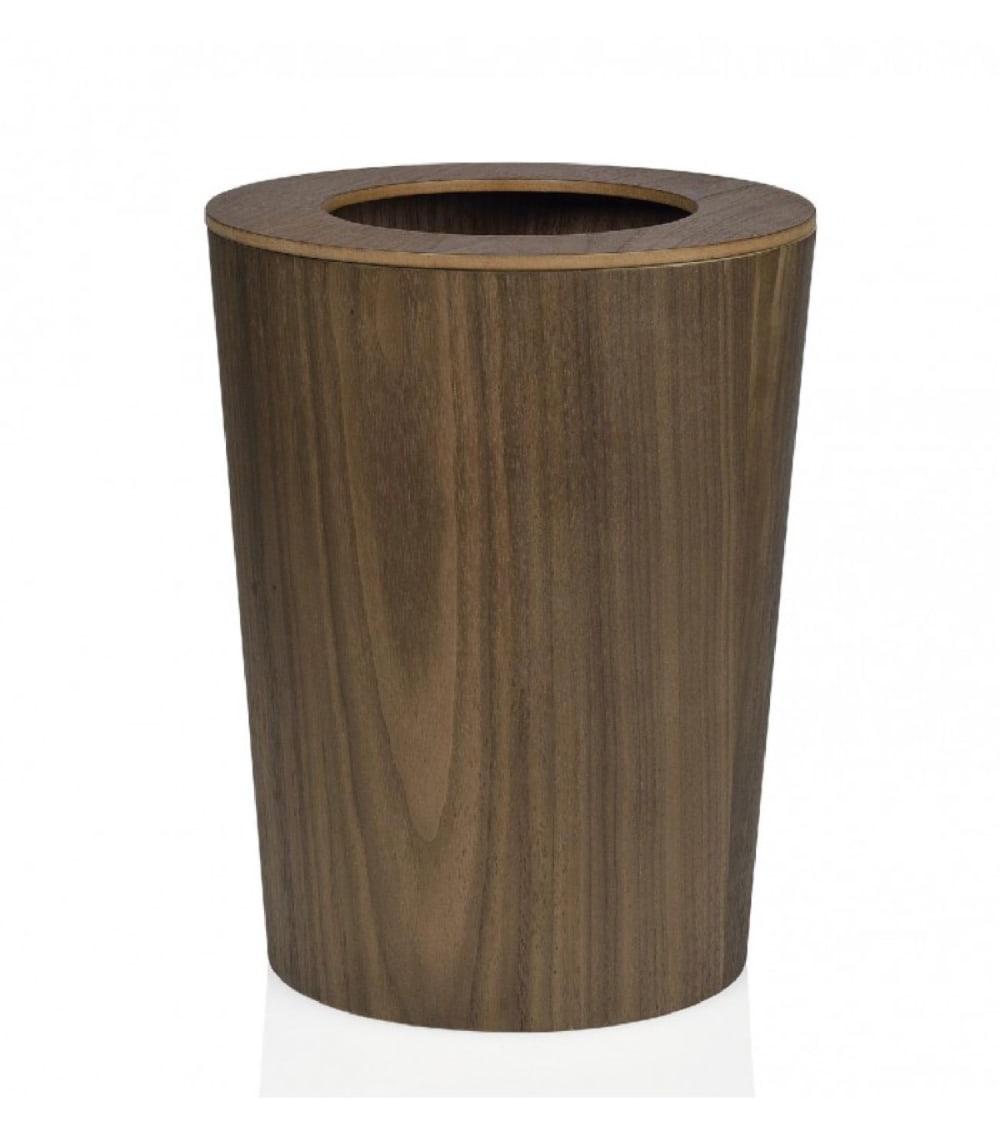 Corbeille de bureau en bois de noyer