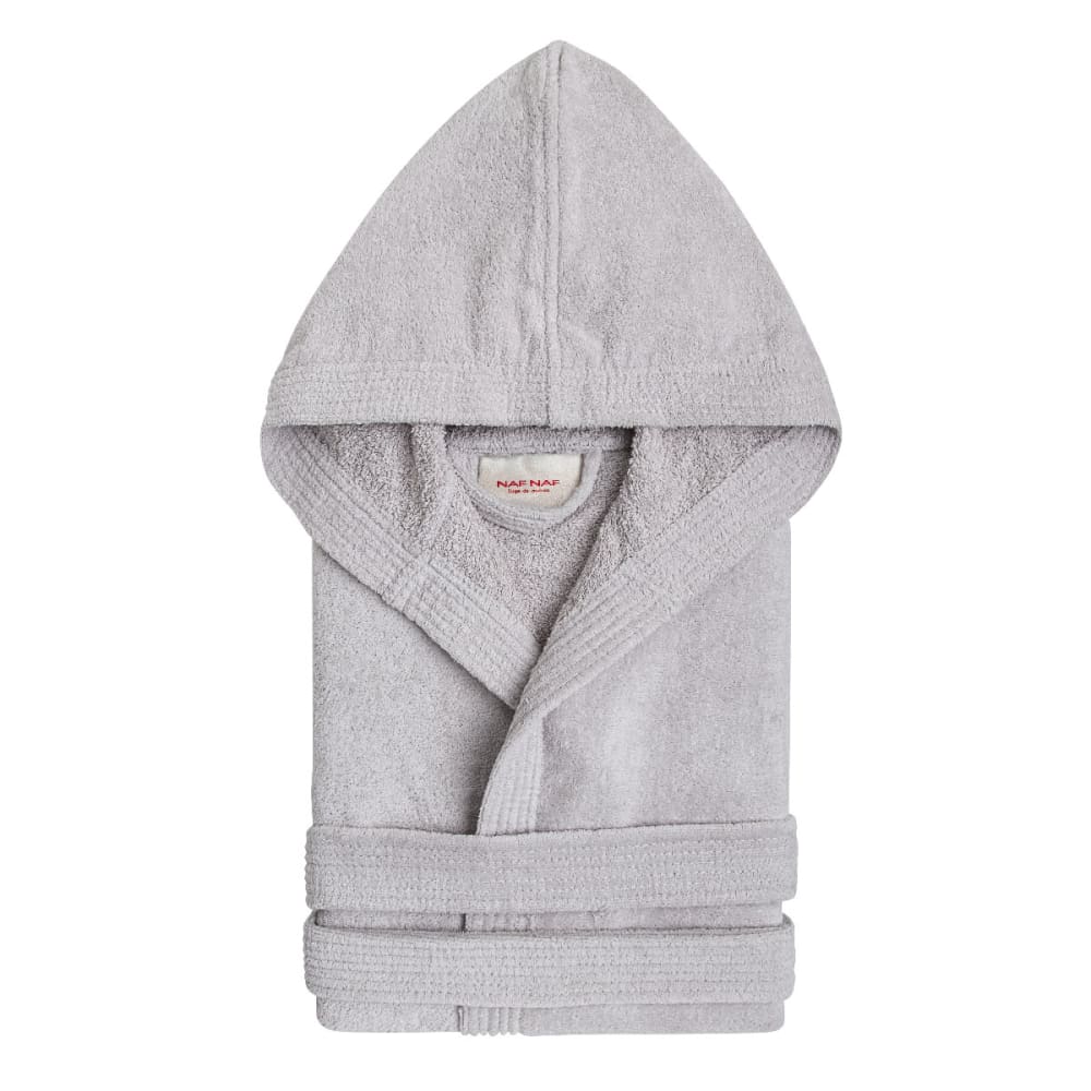 Albornoz unisex de algodón 380gr/m2 gris M-L - Maisons du Monde