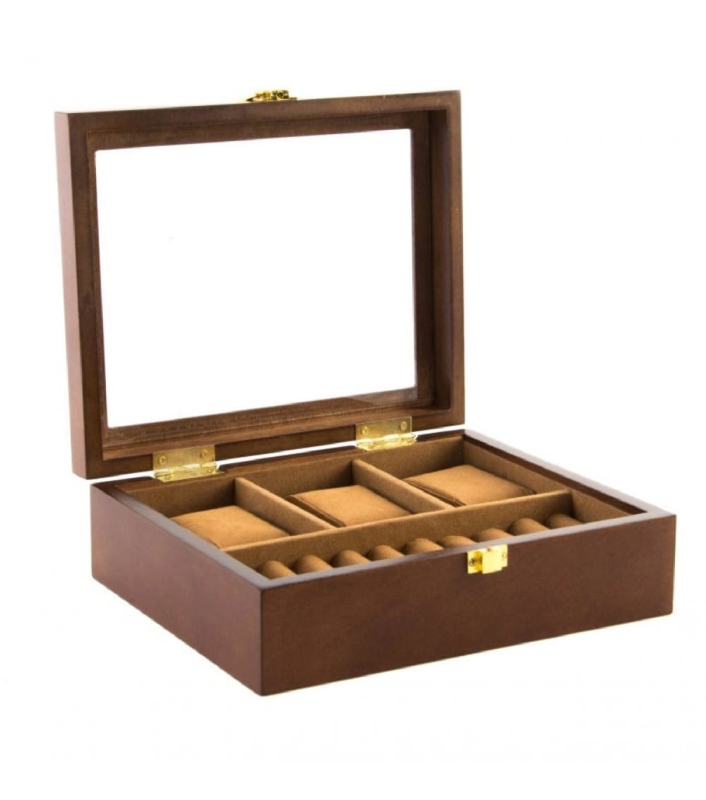 Coffret de rangement pour montres et bagues 21x18cm — Beyit
