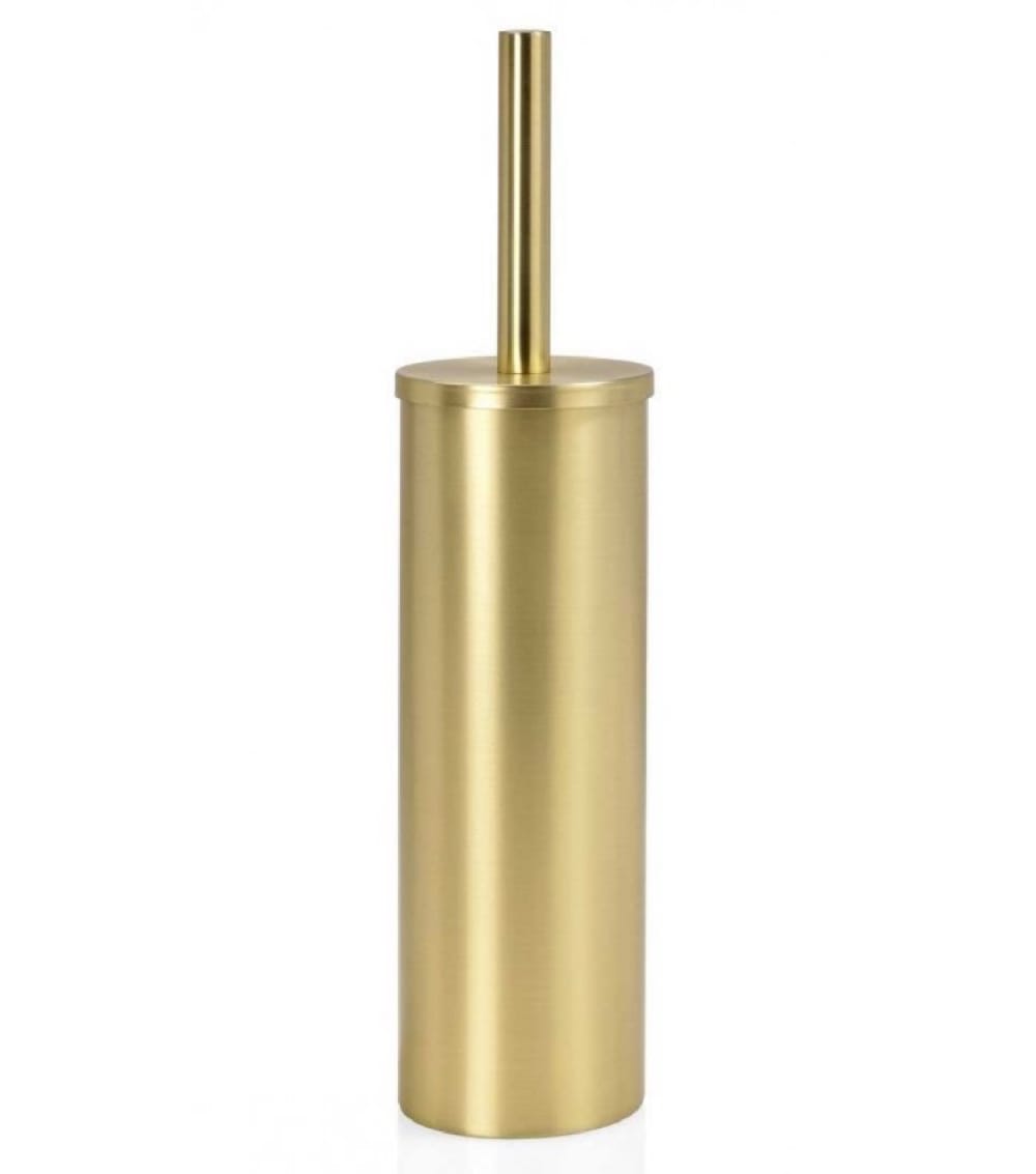 brosse WC en métal doré