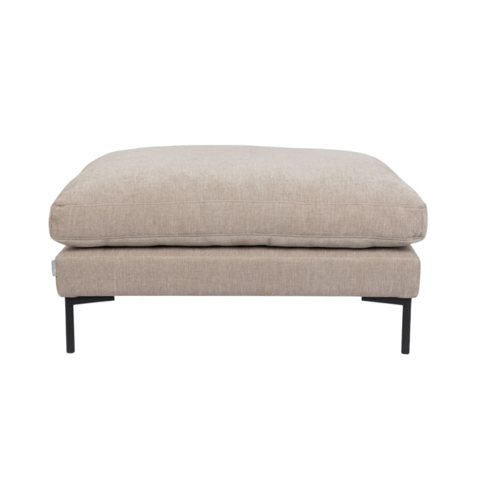 pouf en tissu microfibres - beige