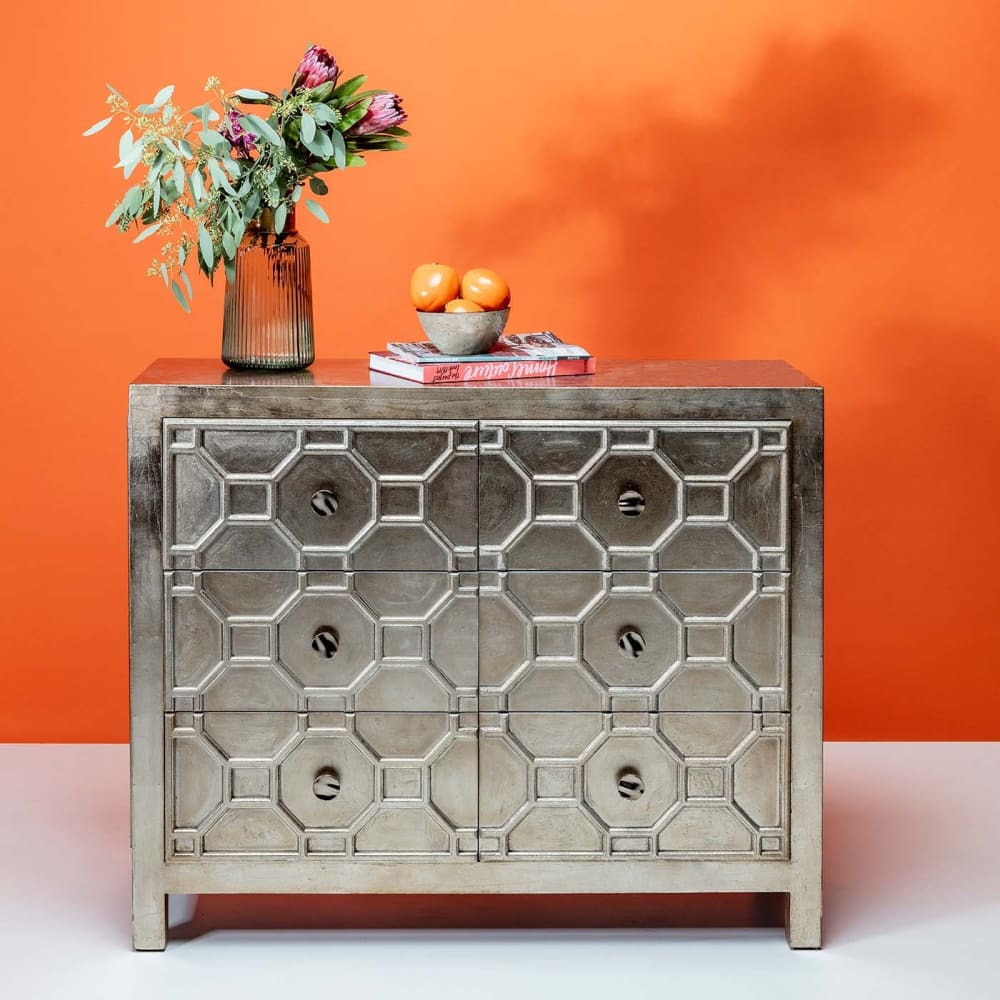 Commode 6 tiroirs fini métallisé - Maisons du Monde