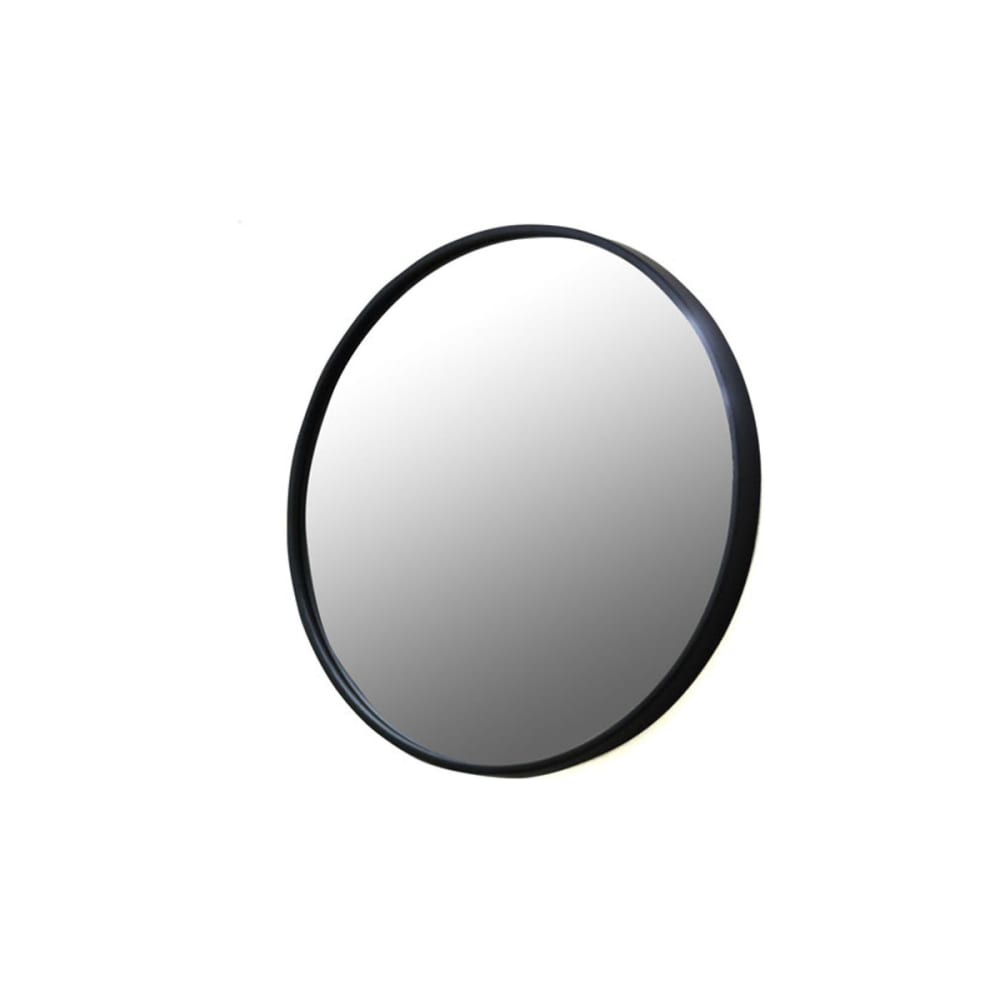Miroir rond en métal noir d60 cm