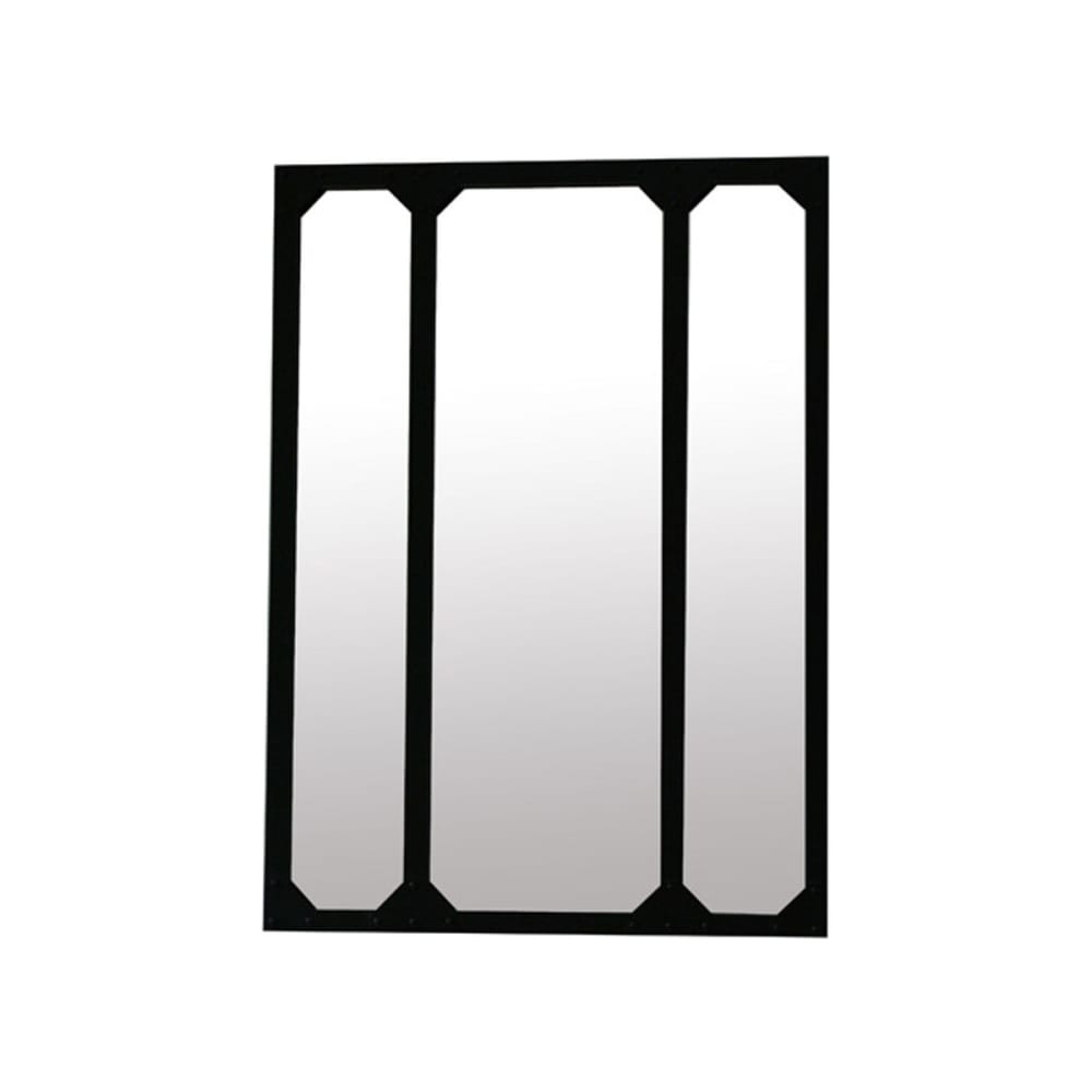 Miroir atelier en métal noir 60x83