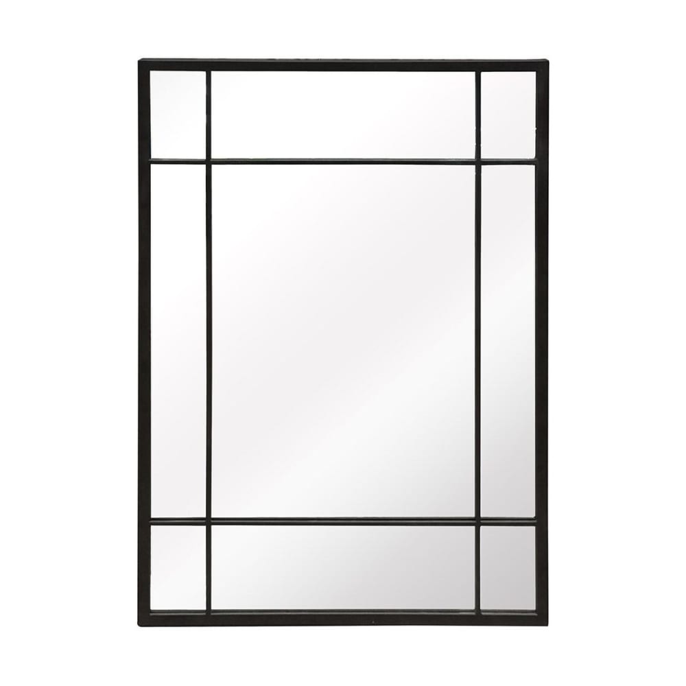 Espejo rectangular de metal negro 97x67 cm
