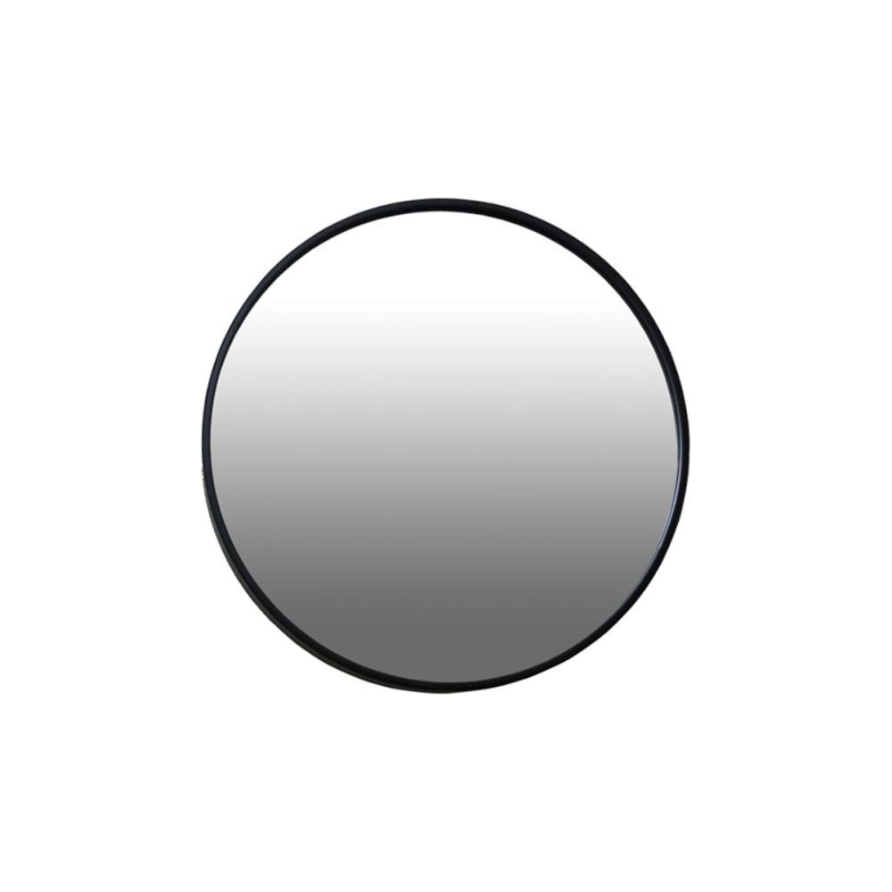 Miroir rond en métal noir d40 cm