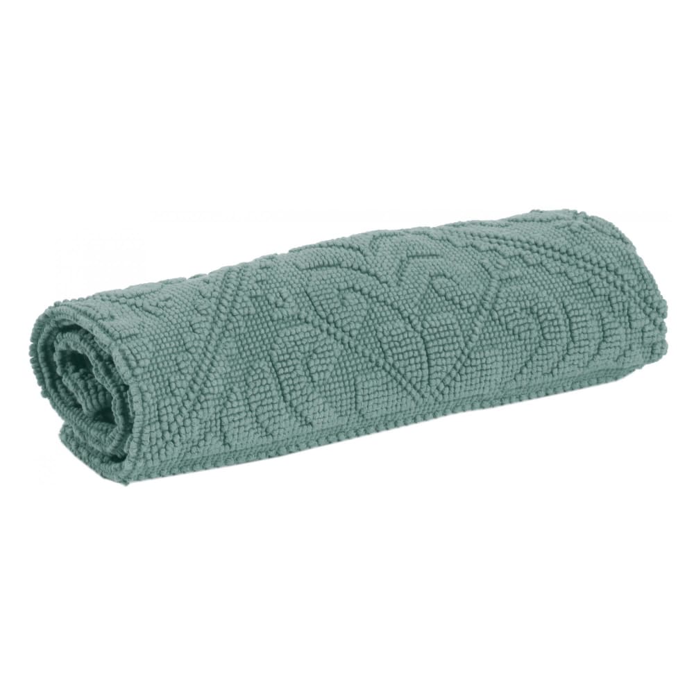 Vivaraise Tapis de bain en coton vert de gris 54 x 64 cm