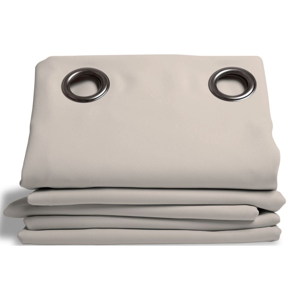 Rideau thermique occultant oeillets gris mc17 140lx260h - Maisons du Monde
