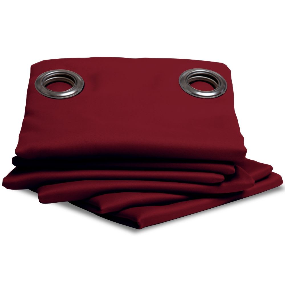 Rideau thermique occultant oeillets rouge mc330 140lx180h - Maisons du Monde