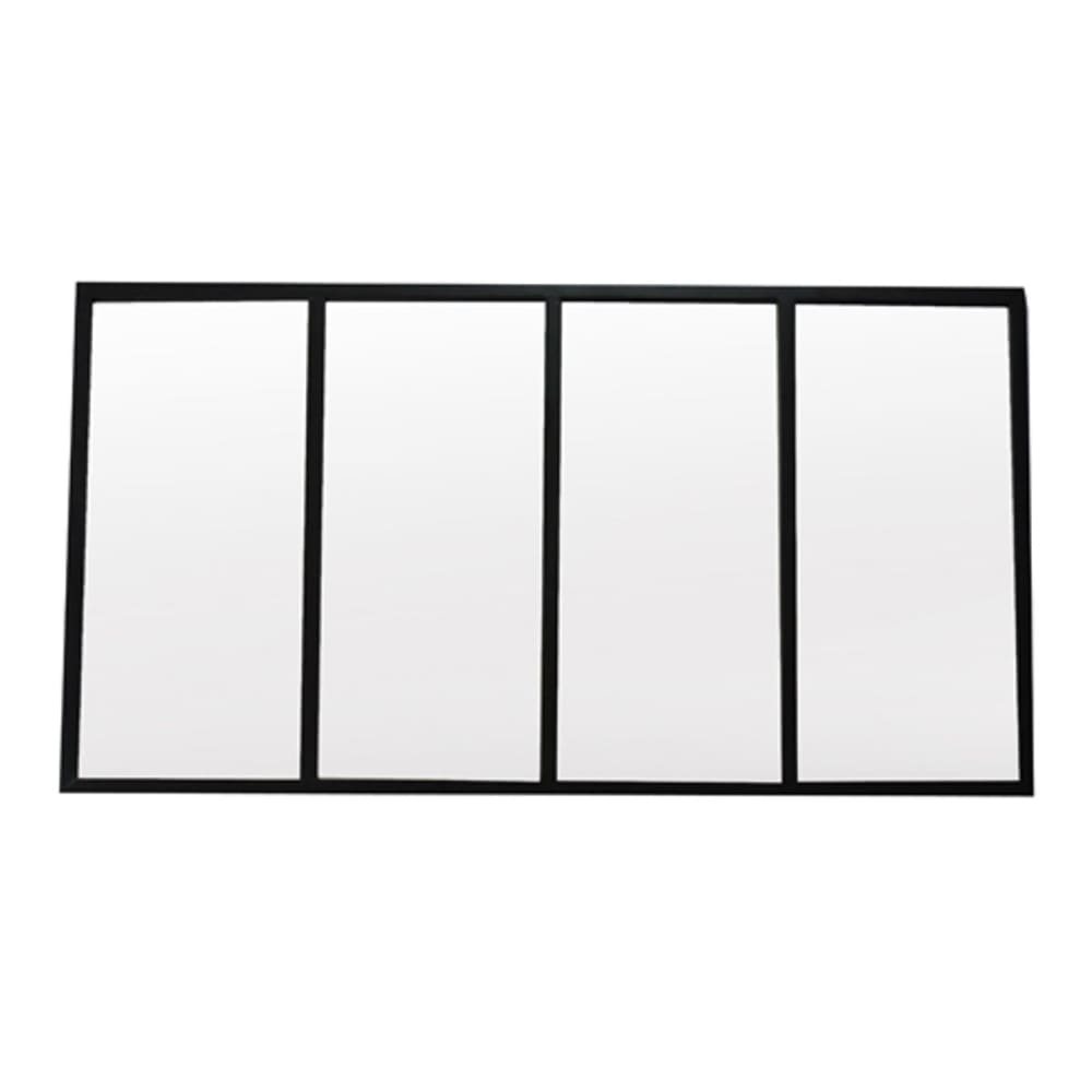 Miroir atelier verrière en métal noir 75x140