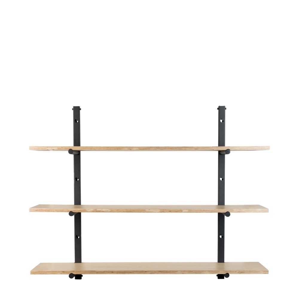 Étagère murale en bois brun