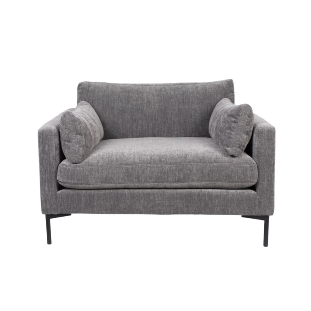 Poltrona confortevole in microfibra grigia - Modello Contemporaneo - Grigio - Tessuto