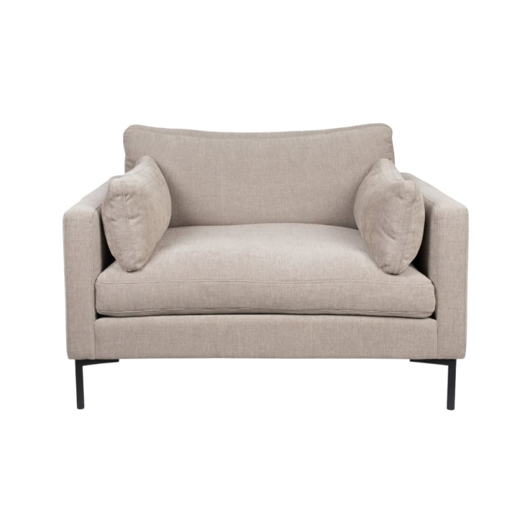 Poltrona confortevole in microfibra beige - Modello Contemporaneo - Beige - Tessuto