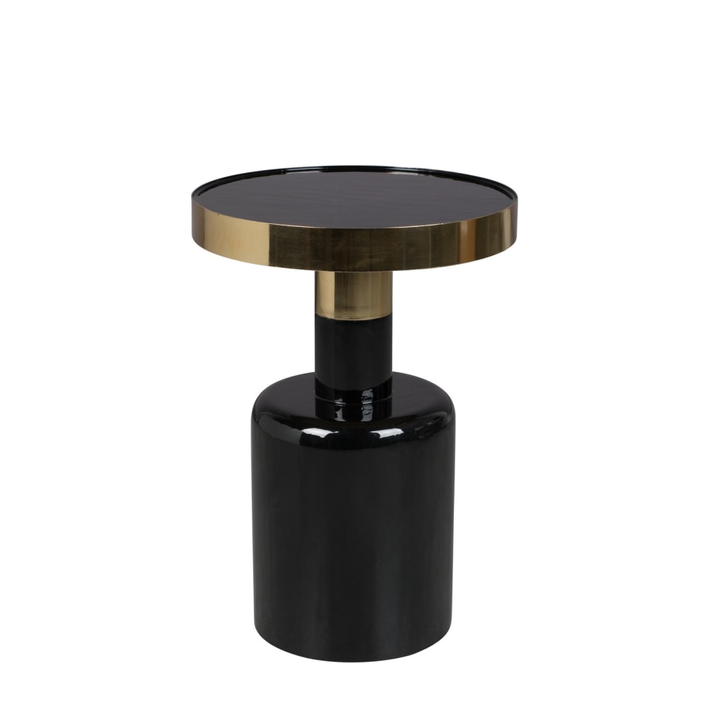 Table d'appoint émaillée noire Table d'appoint émaillée noire