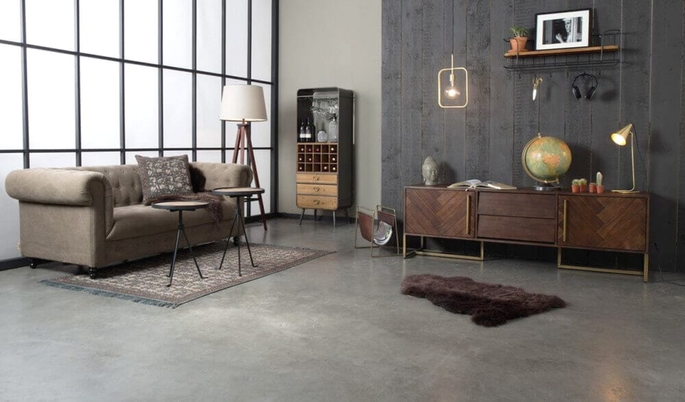 Meuble tv en bois d'acacia et laiton - Maisons du Monde