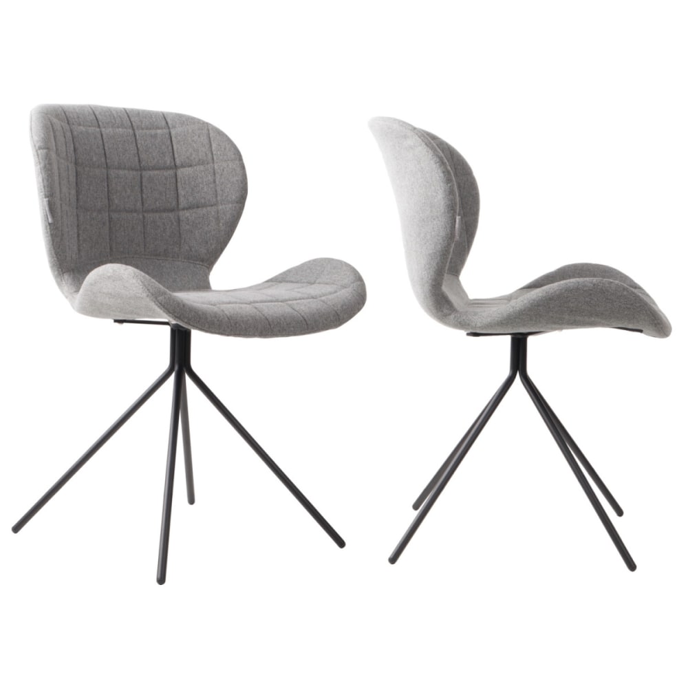 2 chaises design en tissu