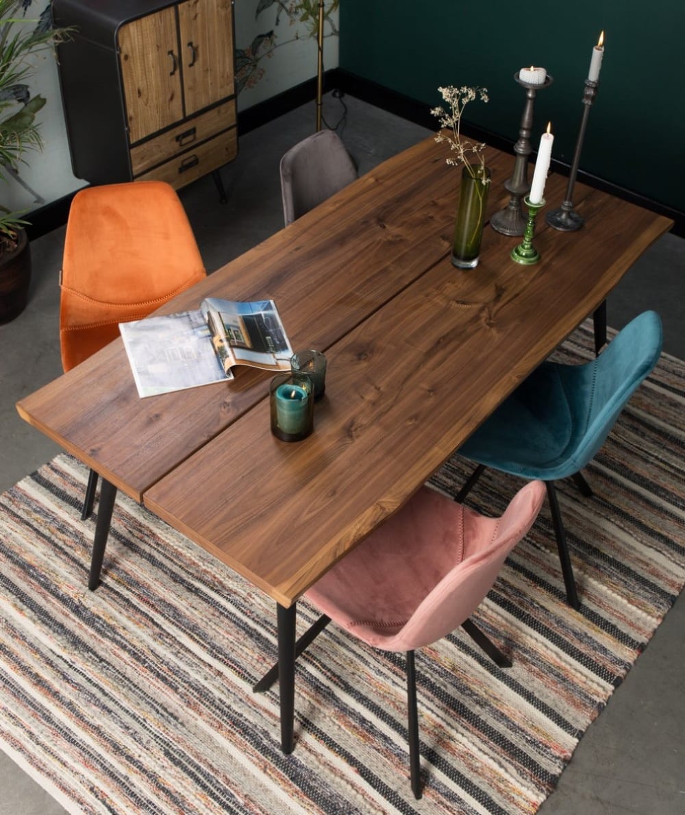 2 Esszimmerstühle Samt Grau Franky - Maisons Du Monde