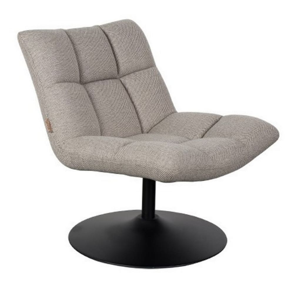 Fauteuil lounge en tissu gris Fauteuil lounge en tissu gris