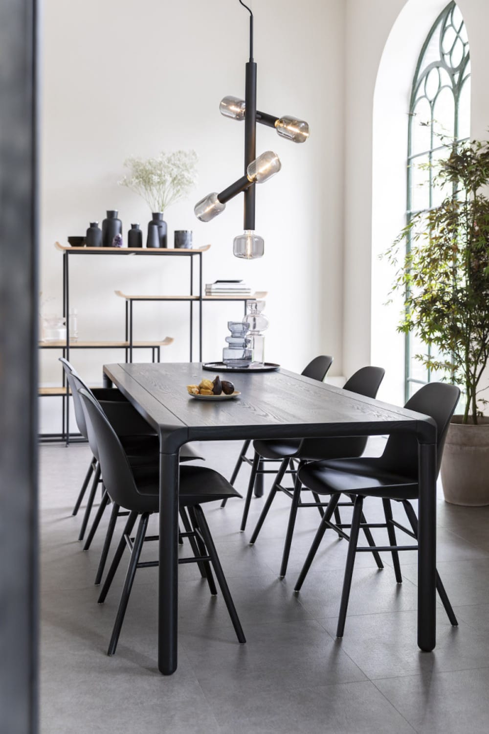 Mesa de comedor de fresno negro 180 cm - Maisons du Monde