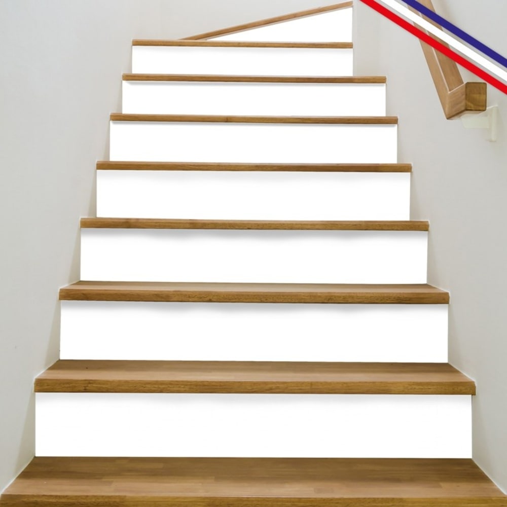 Contremarches adhésives - pvc blanc