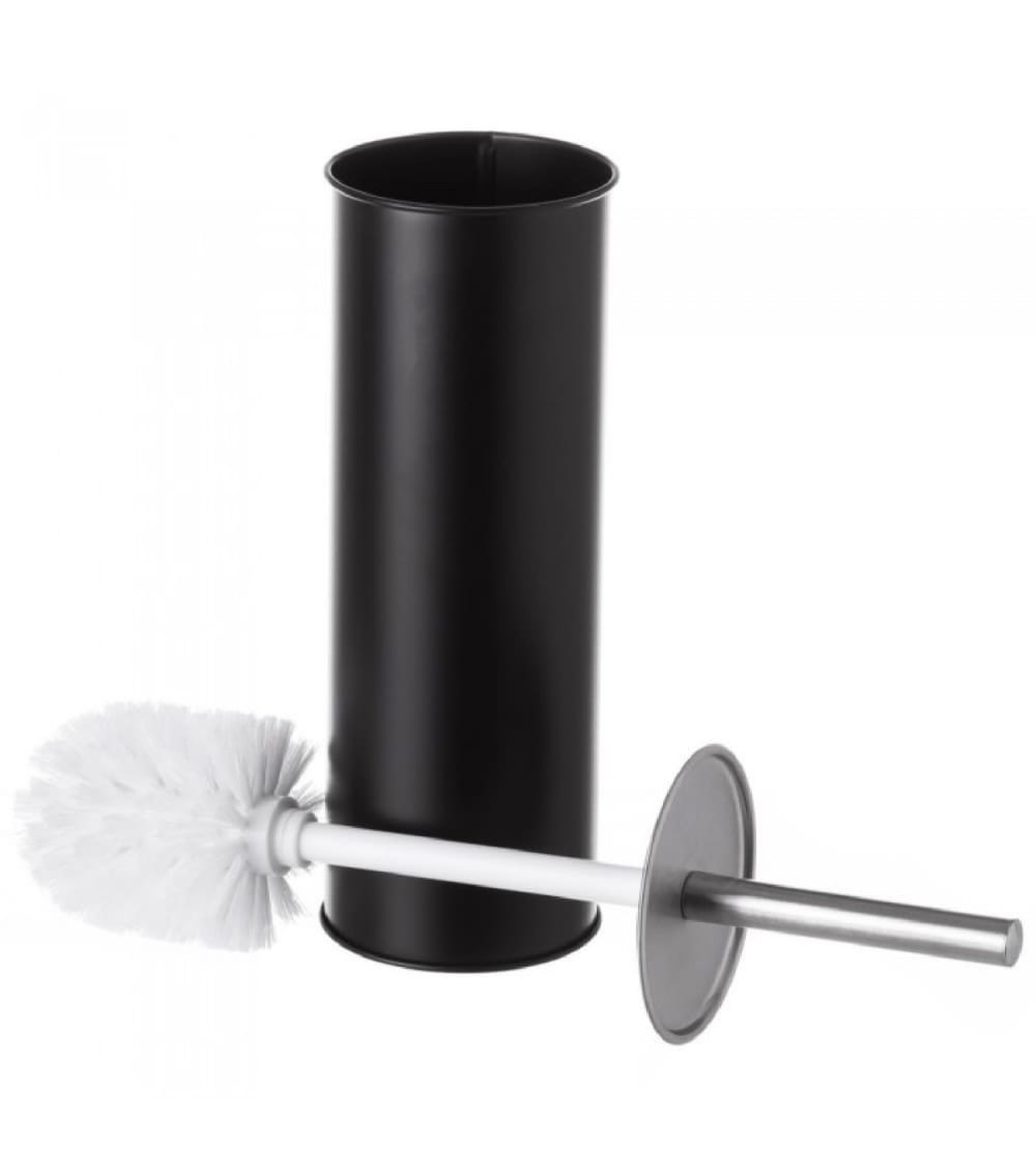 Balai brosse WC en métal noir
