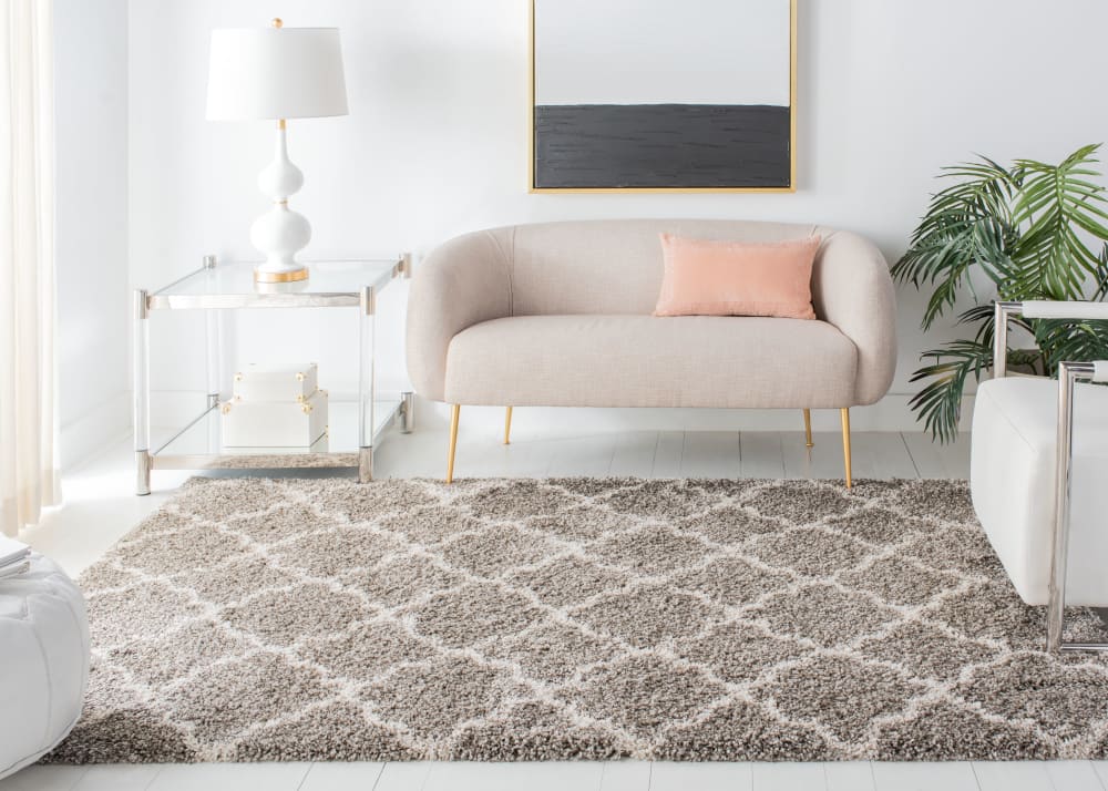 Tapis en polypropylène gris/blanc, 122 x 183 cm - Maisons du Monde