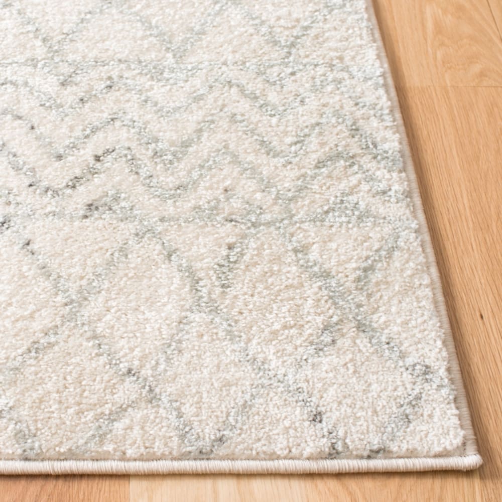 Tapis bohémien en polypropylène blanc/gris, 200 x 300 cm — vue 4