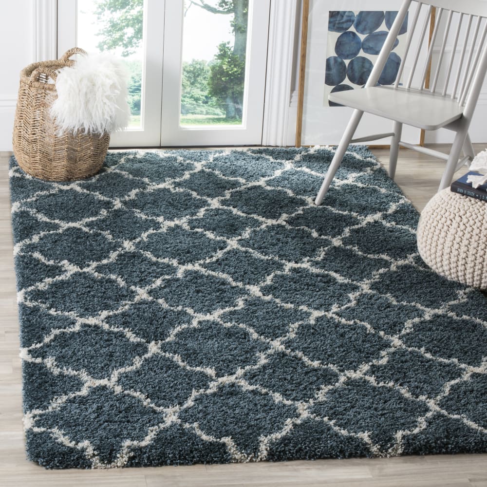 Safavieh Polypropylen-Teppich in Blau/Weiß, 155 x 229 cm style classic chic Blau Pp - Polypropylen