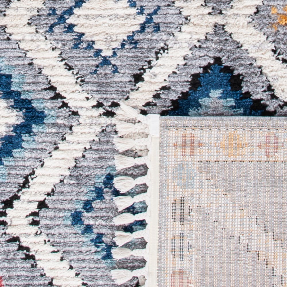Tapis bohémien en polyester gris/multicolore, 122 x 183 cm — vue 4