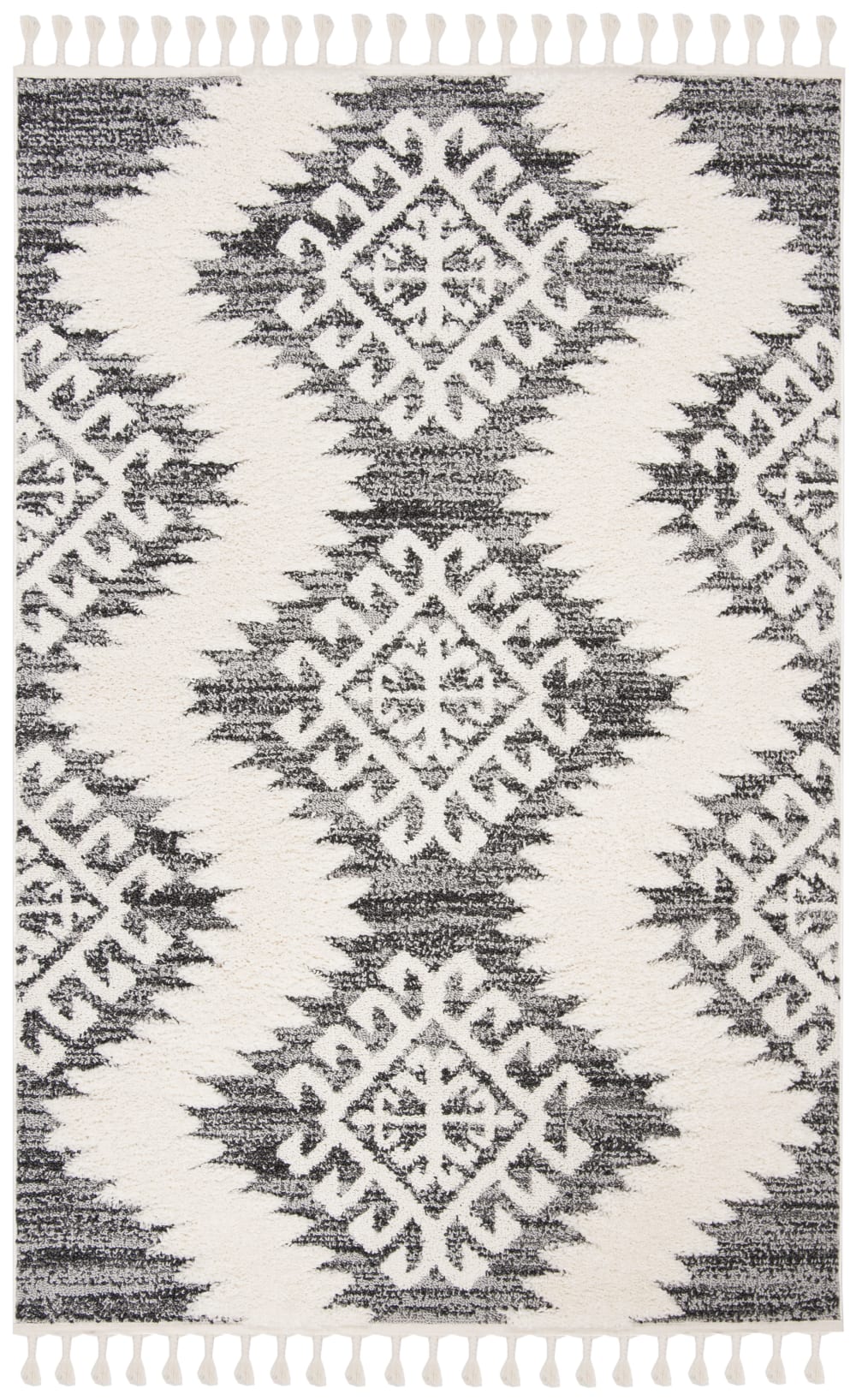 Tappeto in polipropilene bianco/grigio, 160 x 229 cm - Safavieh