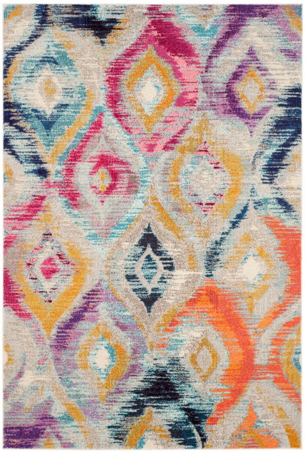 Tapis bohème chic en polypropylène multicolore, 155 x 231 cm — vue 4